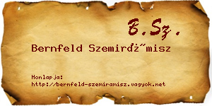 Bernfeld Szemirámisz névjegykártya
